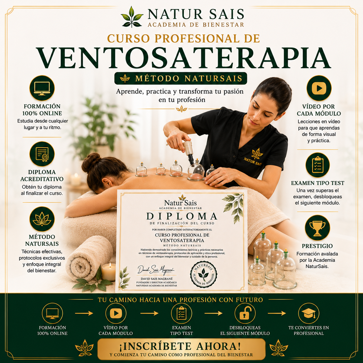 Curso Profesional de Ventosaterapia Online | Academia NaturSais