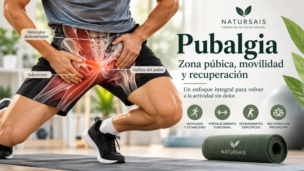 Pubalgia: zona púbica, movilidad y recuperación